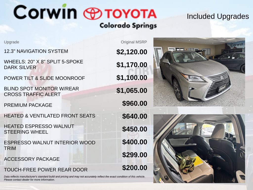 Used 2017 Lexus RX 350 FWD w/ Premium Package image 8