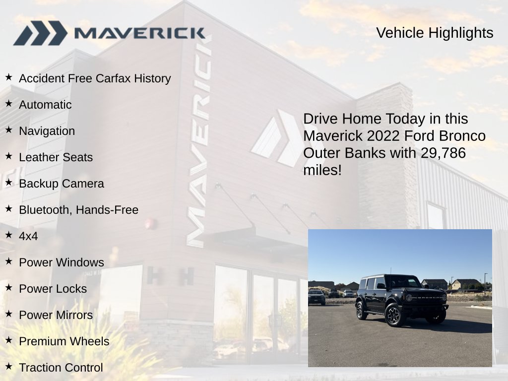 Used 2022 Ford Bronco Outer Banks AWD/4WD image 5