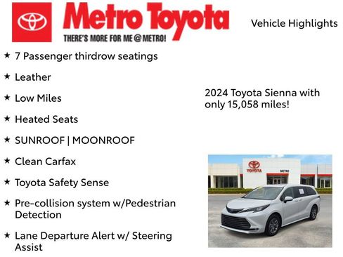 Certified 2024 Toyota Sienna XLE FWD image 8