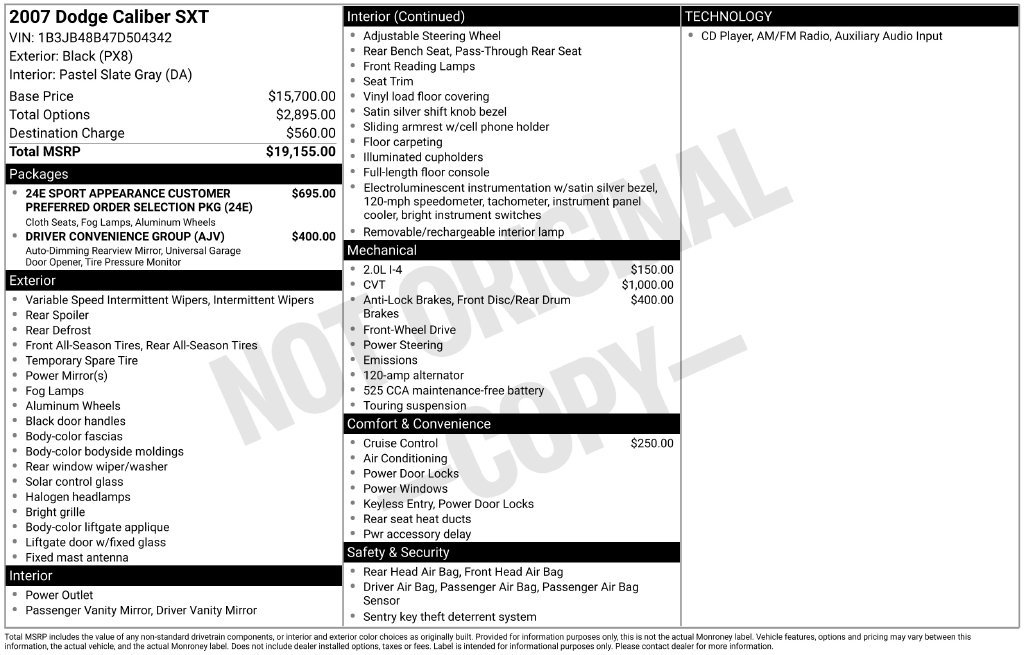 Used 2007 Dodge Caliber SXT FWD image 34