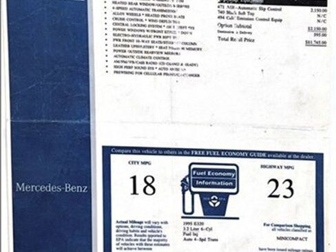 Used 1995 Mercedes-Benz E 320 Convertible image 97