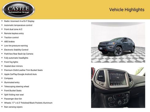 Used 2017 Jeep Compass Trailhawk w/ Cold Weather Group AWD/4WD image 4