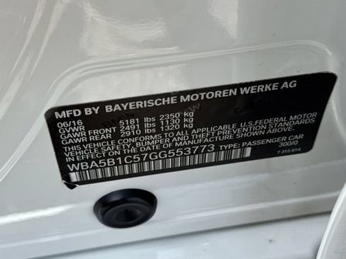 Used 2016 BMW 535i Sedan RWD image 58