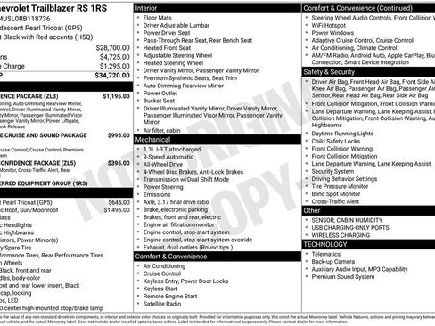 Certified 2024 Chevrolet TrailBlazer RS w/ Convenience Package AWD/4WD image 1