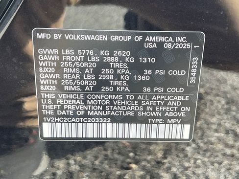 New 2026 Volkswagen Atlas Cross Sport SE image 33