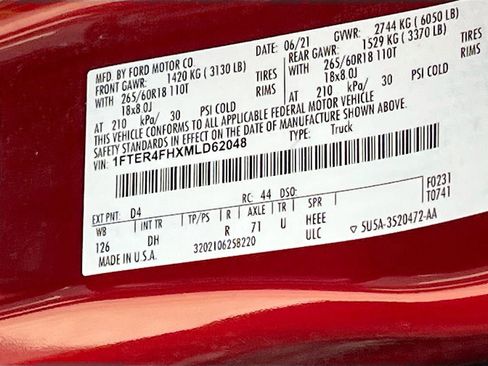 Used 2021 Ford Ranger Lariat w/ Equipment Group 501A High image 32