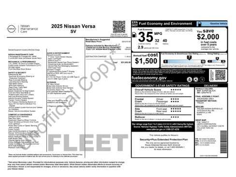 Used 2025 Nissan Versa SV FWD image 47