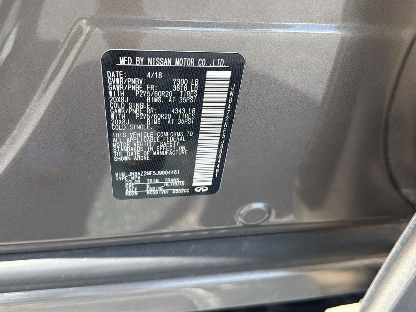 Used 2018 INFINITI QX80 2WD w/ Driver Assistance Package image 46
