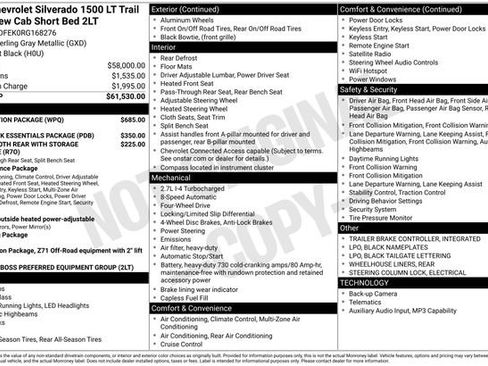 Used 2024 Chevrolet Silverado 1500 LT Trail Boss w/ Protection Package AWD/4WD image 2