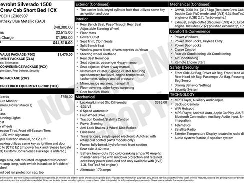 Used 2020 Chevrolet Silverado 1500 Custom w/ Custom Value Package AWD/4WD image 6