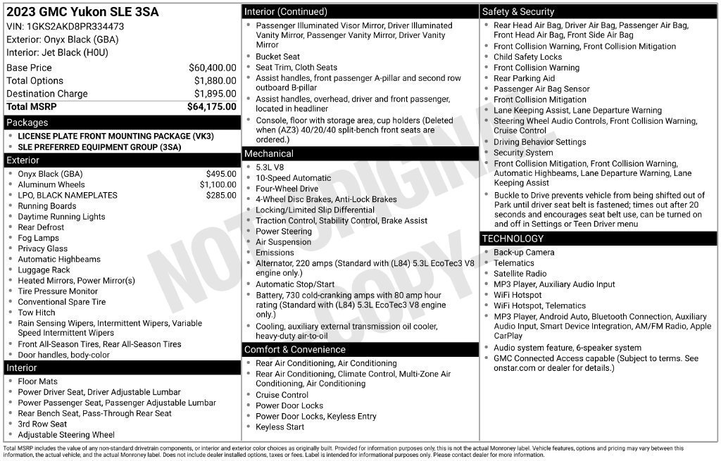 Certified 2023 GMC Yukon SLE AWD/4WD image 21