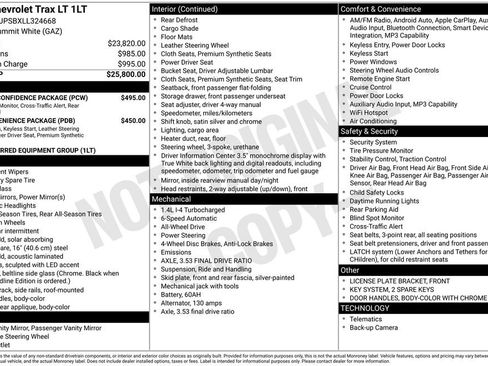 Used 2020 Chevrolet Trax LT w/ Driver Confidence Package AWD/4WD image 3