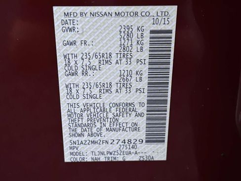 Used 2015 Nissan Murano S w/ Navigation Package image 38