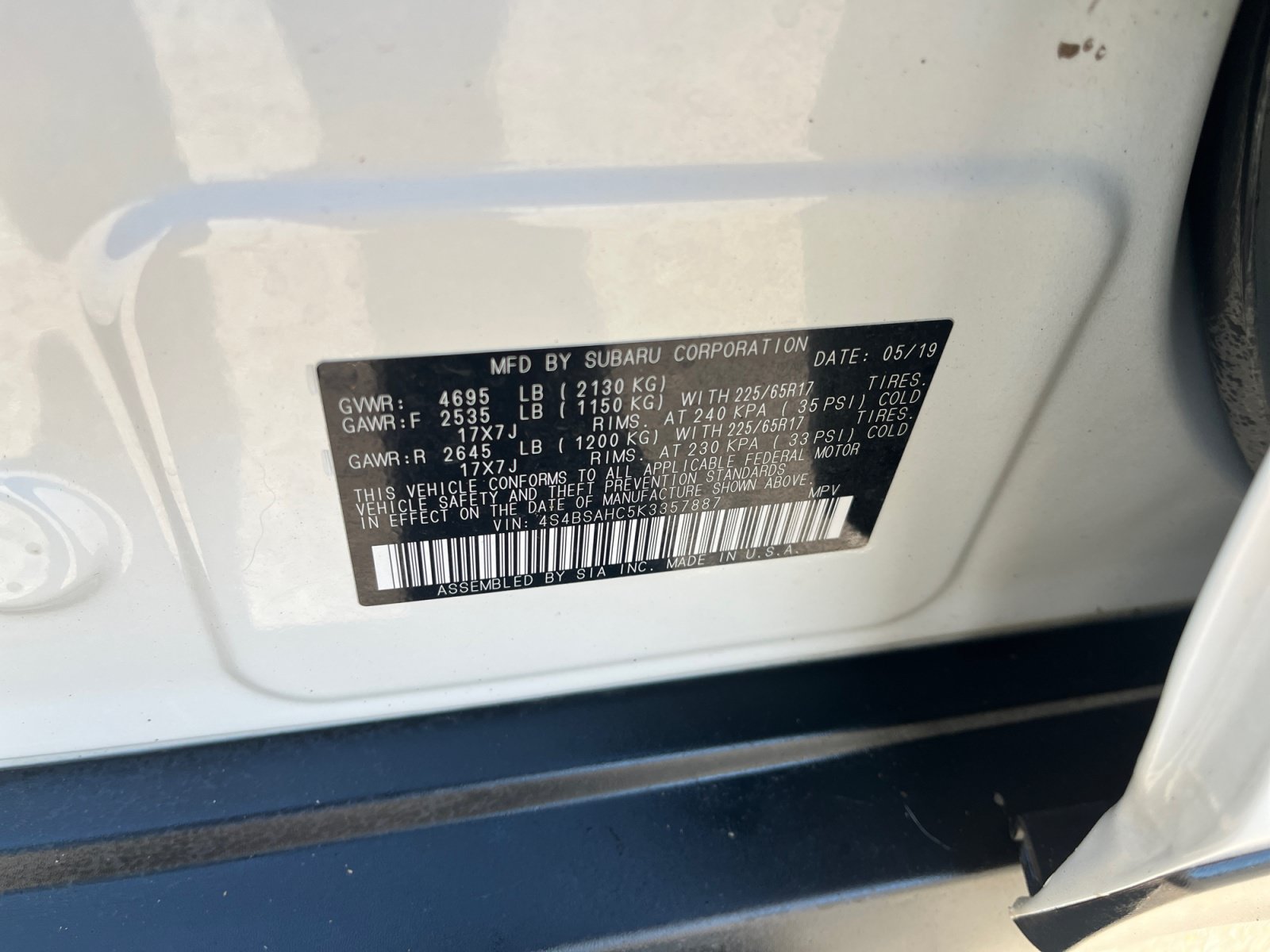 Used 2019 Subaru Outback 2.5i Premium AWD/4WD image 25