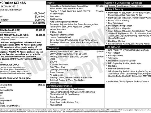 Used 2021 GMC Yukon SLT w/ SLT Premium Package RWD image 32