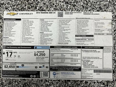Used 2016 Chevrolet Traverse LTZ AWD/4WD image 55