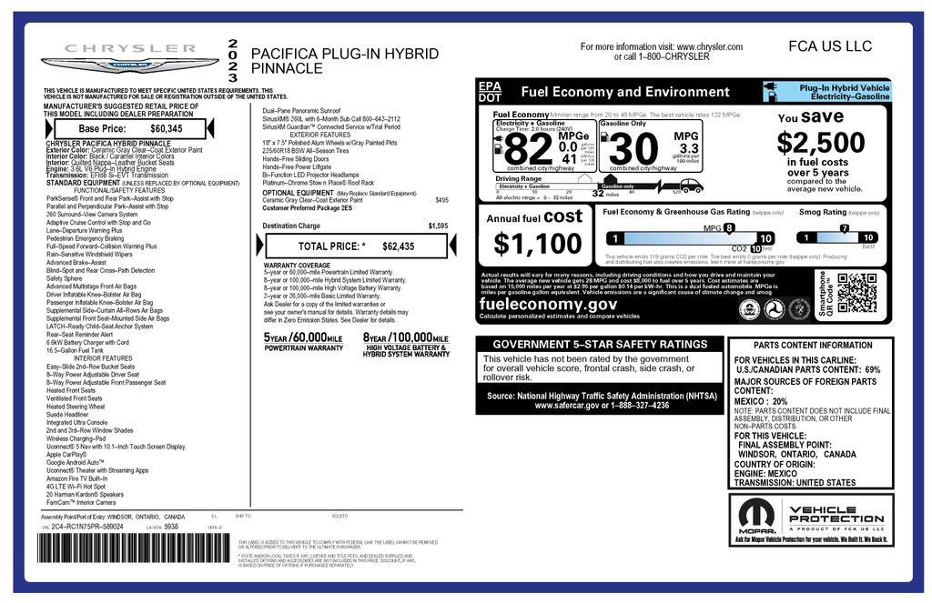 Used 2023 Chrysler Pacifica Pinnacle FWD image 4