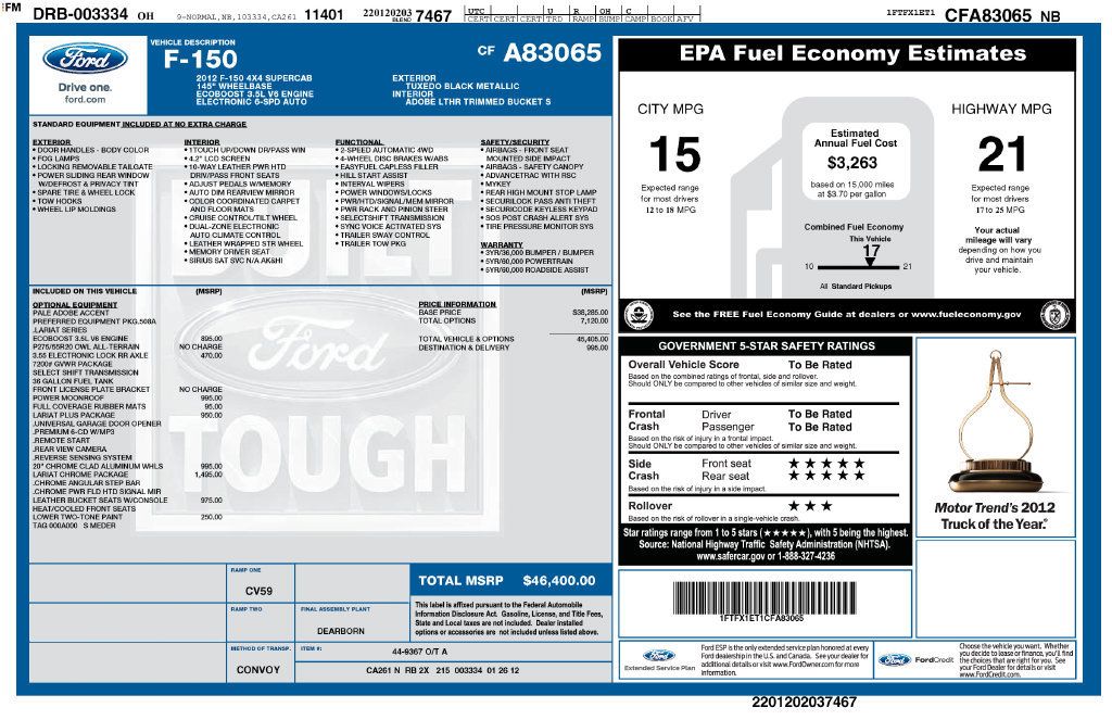 Used 2012 Ford F150 Lariat w/ Lariat Chrome Pkg AWD/4WD image 18