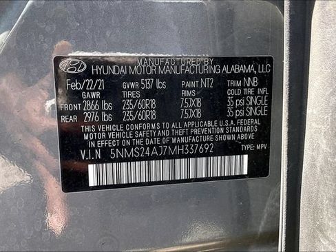 Certified 2021 Hyundai Santa Fe SEL FWD image 6