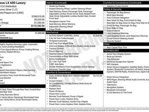 Used 2024 Lexus LX 600 4WD w/ Appearance Package image 5