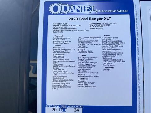 Used 2023 Ford Ranger XLT w/ Bed Utility Package image 33