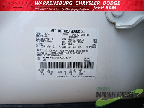 Used 2024 Ford Explorer ST w/ Equipment Group 401A AWD/4WD image 11
