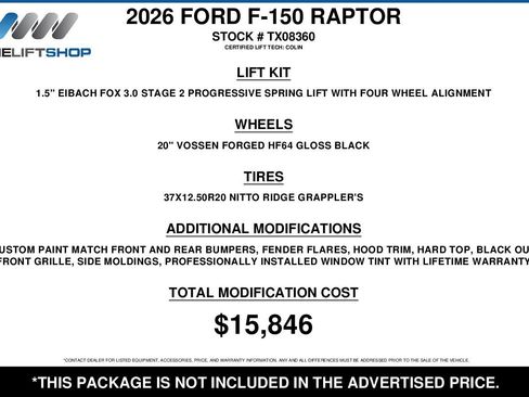 Used 2026 Ford F150 Raptor image 2