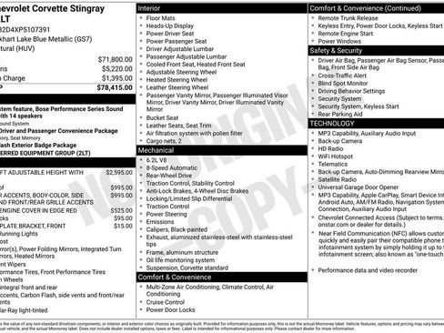 Used 2023 Chevrolet Corvette Stingray Preferred Cpe w/ 2LT RWD image 35