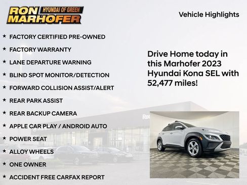 Certified 2023 Hyundai Kona SEL AWD/4WD image 16
