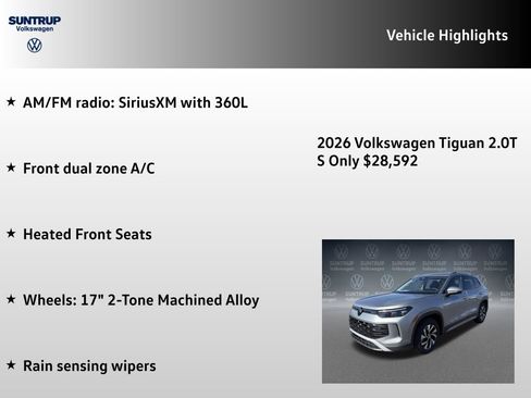 New 2026 Volkswagen Tiguan S FWD image 7