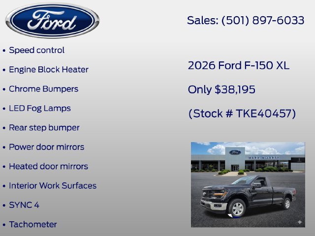 New 2026 Ford F150 XL w/ Equipment Group 103A High RWD image 28