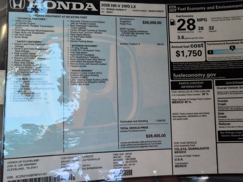 New 2026 Honda HR-V Sport image 16