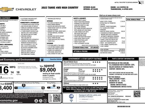 Used 2023 Chevrolet Tahoe High Country image 28