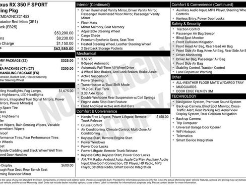 Used 2022 Lexus RX 350 F Sport w/ Accessory Package image 4