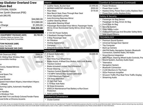 Used 2022 Jeep Gladiator Overland w/ Popular Equipment Package AWD/4WD image 39