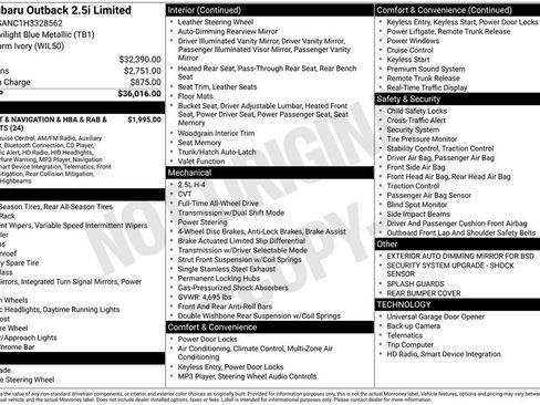 Used 2017 Subaru Outback 2.5i Limited image 29