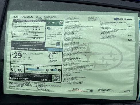 New 2026 Subaru Impreza 2.0i Sport image 33