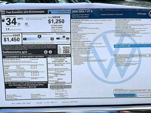 New 2026 Volkswagen Jetta S image 19