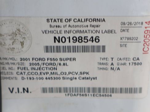 Used 2001 Ford F550 2WD Regular Cab Super Duty image 35