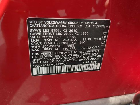 Used 2021 Volkswagen Atlas SE w/ Panoramic Sunroof Package FWD image 33