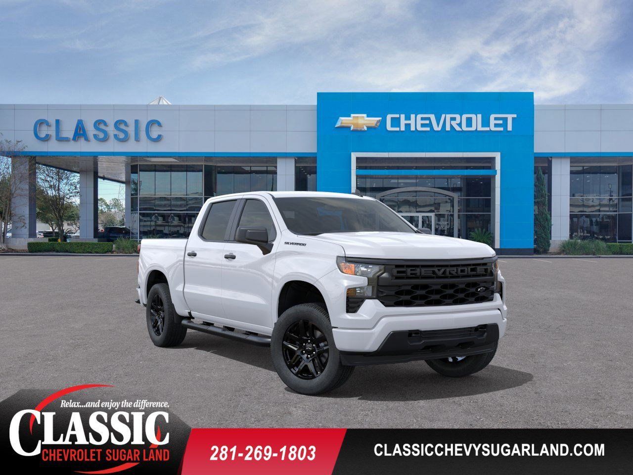 New 2024 Chevrolet Silverado 1500 Custom w/ LPO, Dark Essentials Package RWD image 1