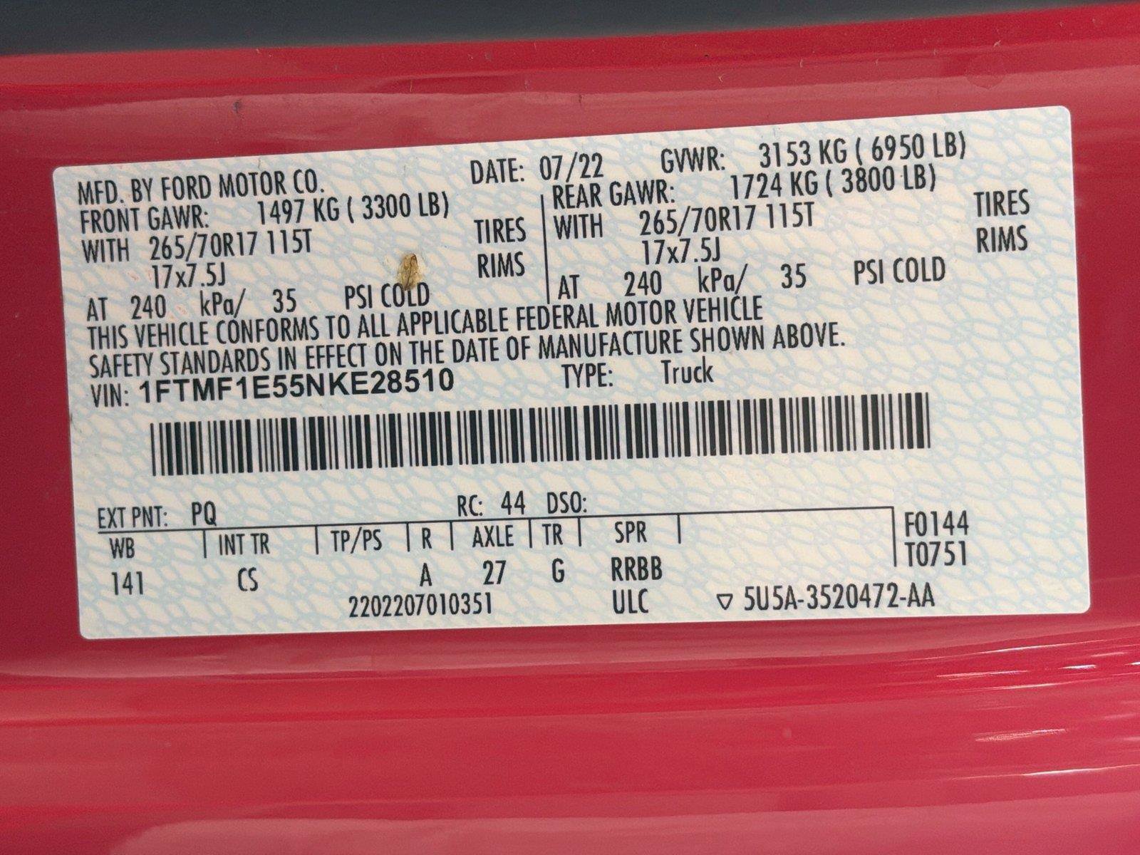 Used 2022 Ford F150 XL w/ Equipment Group 101A High AWD/4WD image 37