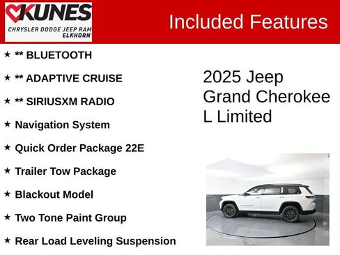 New 2025 Jeep Grand Cherokee L Limited w/ Trailer Tow Package image 3