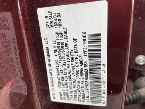 Used 2019 Honda Ridgeline RTL-E image 25