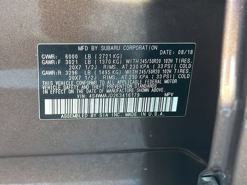 Used 2019 Subaru Ascent Limited w/ Popular Package #3 AWD/4WD image 31