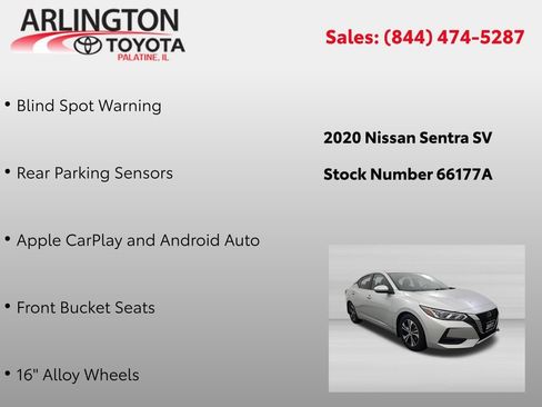 Used 2020 Nissan Sentra SV w/ Trunk Package FWD image 2