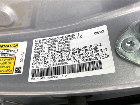 Certified 2023 Honda Accord Sport image 33