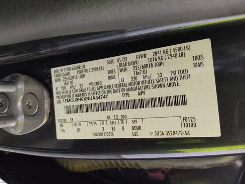 Used 2022 Ford Escape SEL w/ Technology Package AWD/4WD image 33