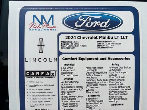 Used 2024 Chevrolet Malibu LT FWD image 31