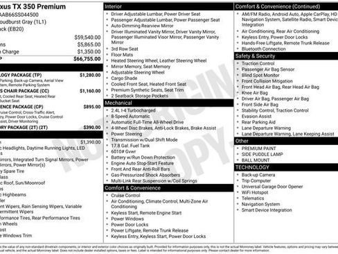 Used 2025 Lexus TX 350 AWD w/ Technology Package image 37